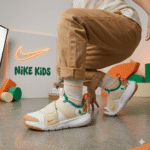 Basket nike flex original blanc scratch beige