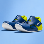 Sandale nike sunray 3 original bleu foncé arriere pistache