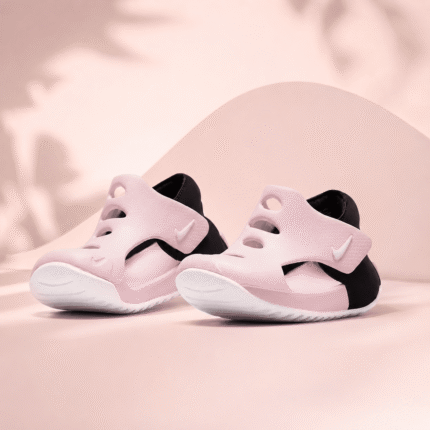 Sandale nike sunray 3 original rose claire arriere noir