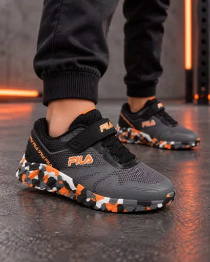 Basket fila original degriffé gris m/orange